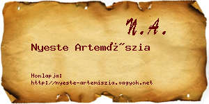 Nyeste Artemíszia névjegykártya